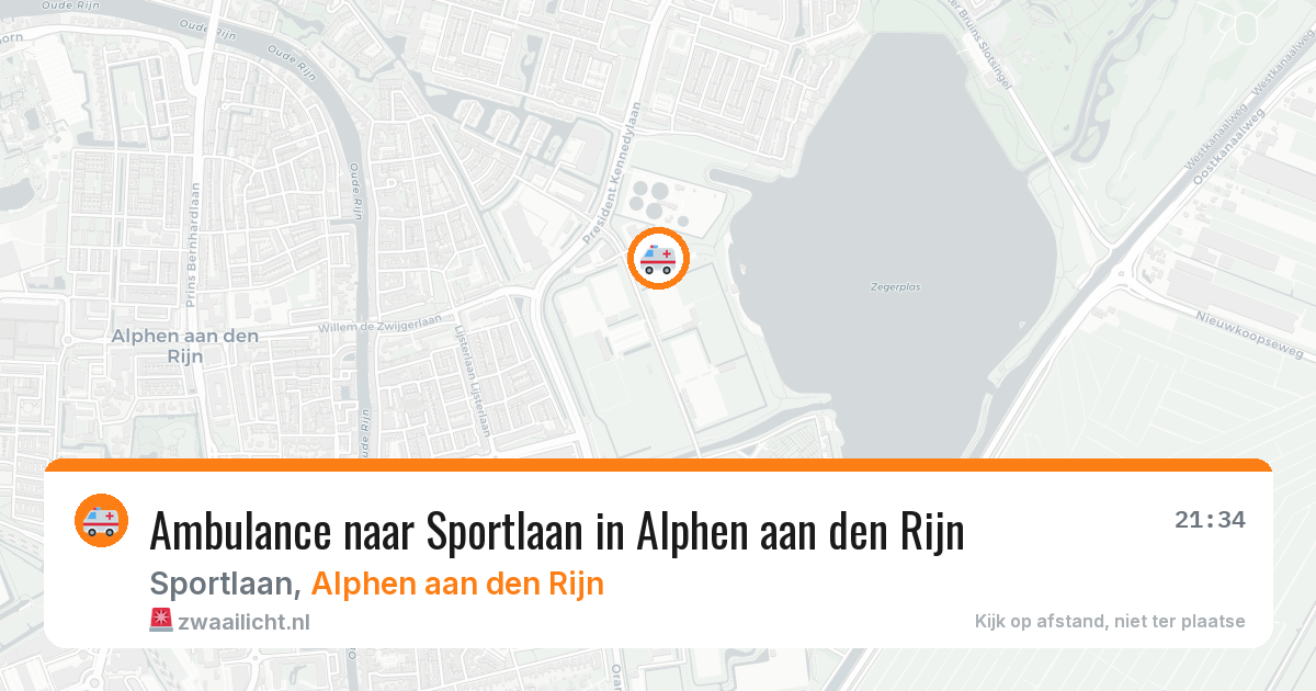 Ambulance naar Sportlaan in Alphen aan den Rijn — 13 jun 2026