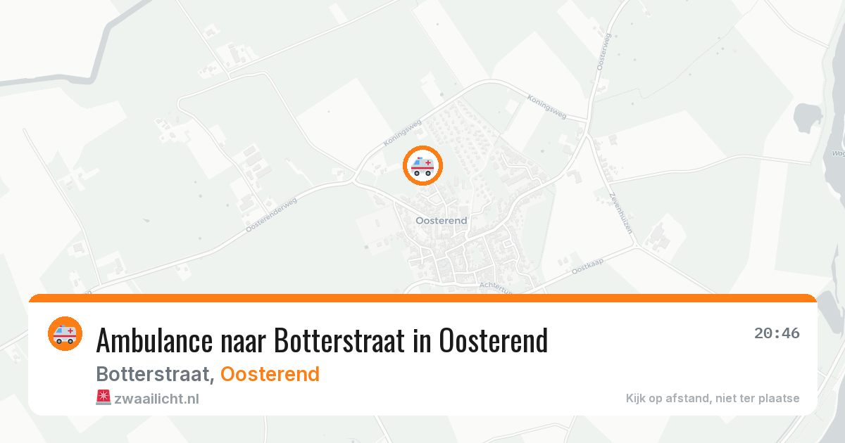 Ambulance naar Botterstraat in Oosterend — 27 jun 2026