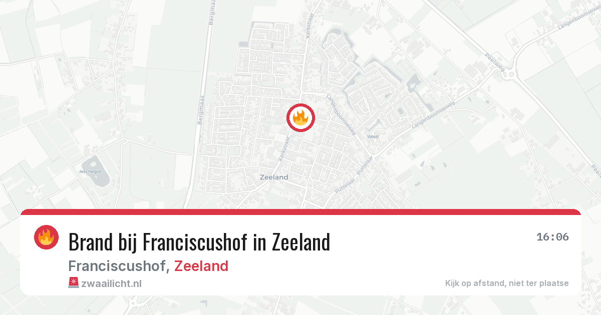 Brand bij Franciscushof in Zeeland — 19 jul 2026