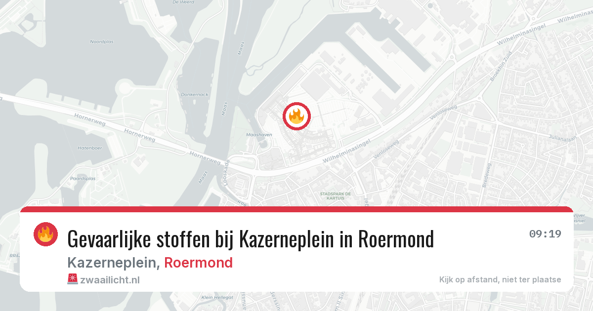 Gevaarlijke stoffen bij Kazerneplein in Roermond — 24 mrt 2026
