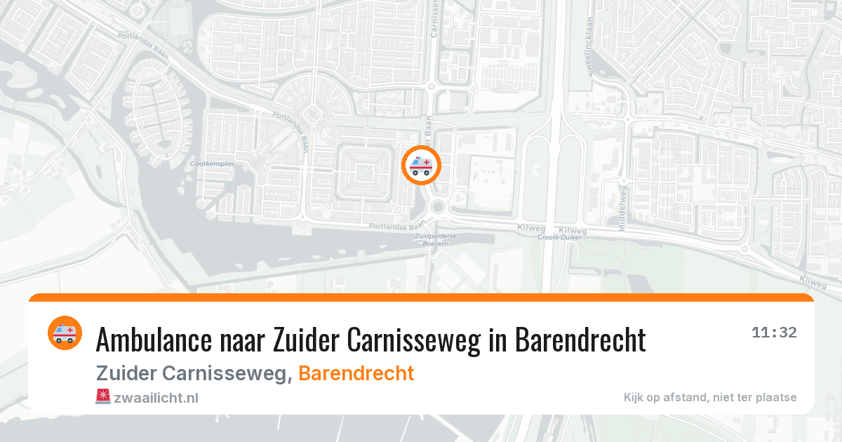Ambulance naar Zuider Carnisseweg in Barendrecht — 7 jun 2026