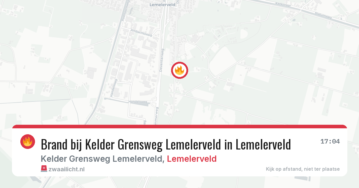 Brand bij Kelder Grensweg Lemelerveld in Lemelerveld — 27 mrt 2026