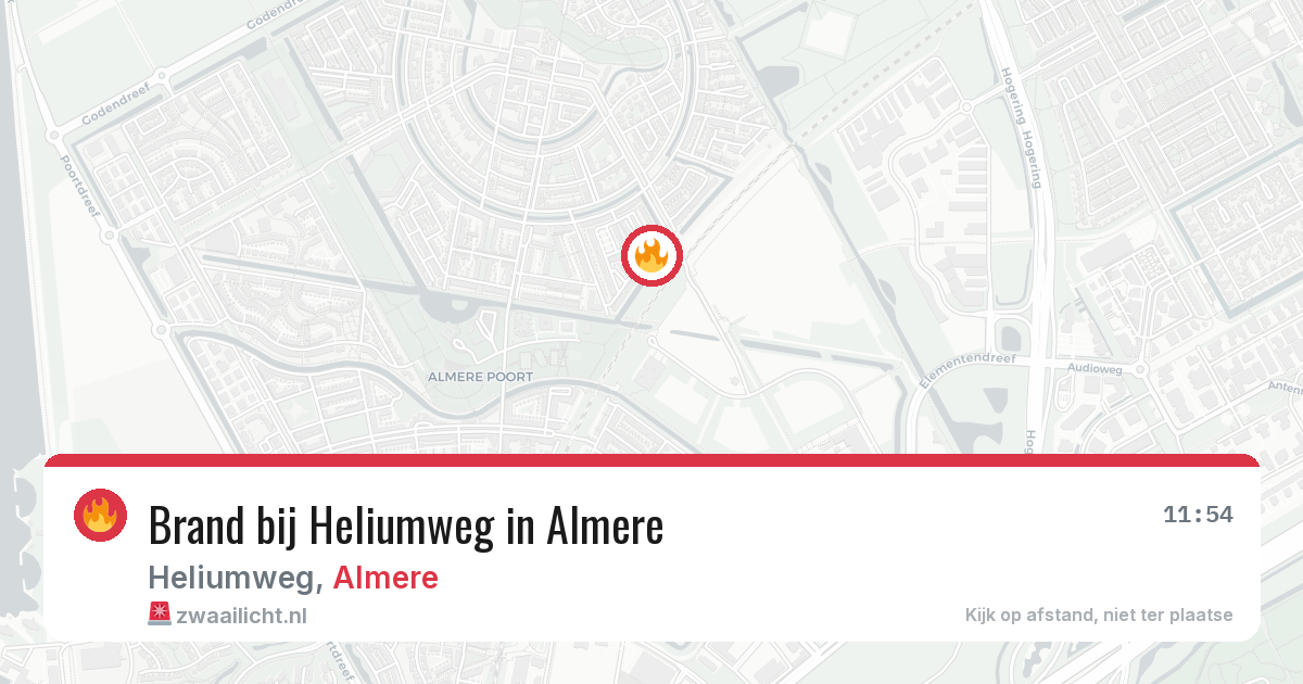Brand bij Heliumweg in Almere — 25 jun 2026