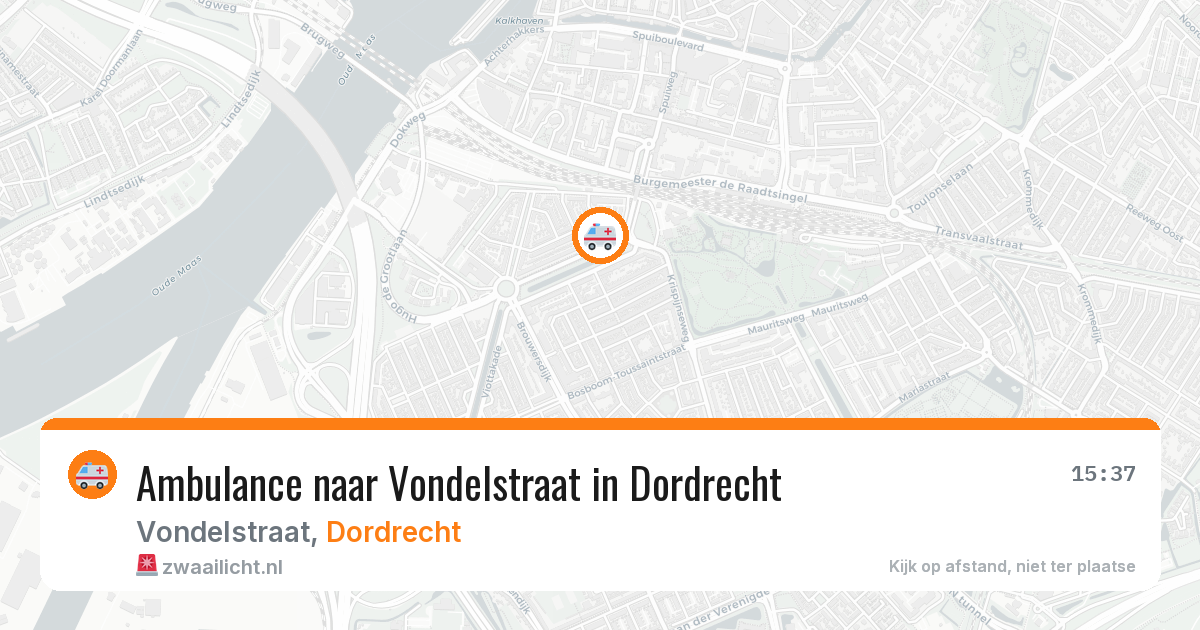 Ambulance naar Vondelstraat in Dordrecht — 2 jul 2026