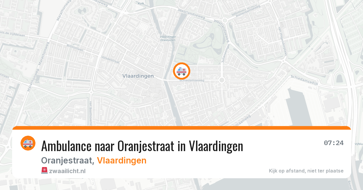Ambulance naar Oranjestraat in Vlaardingen — 9 apr 2026
