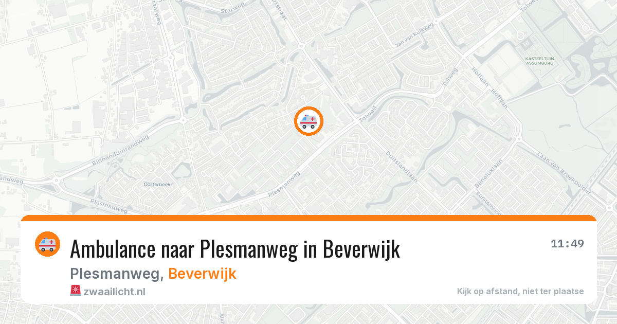 Ambulance naar Plesmanweg in Beverwijk — 5 jul 2026