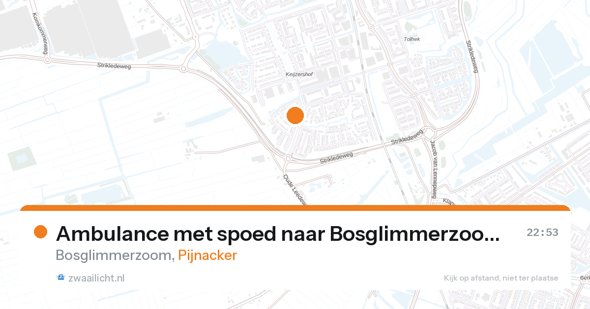 Ambulance met spoed naar Bosglimmerzoom in Pijnacker — 9 jul 2026