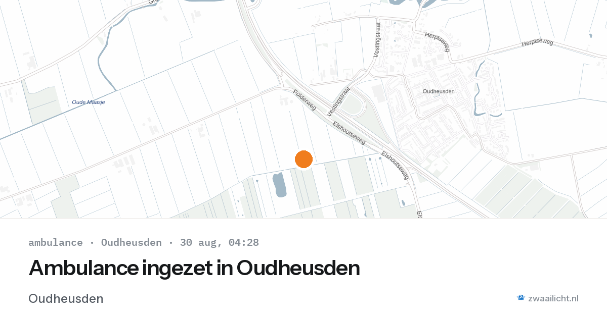 Ambulance ingezet in Oudheusden — 30 aug 2026