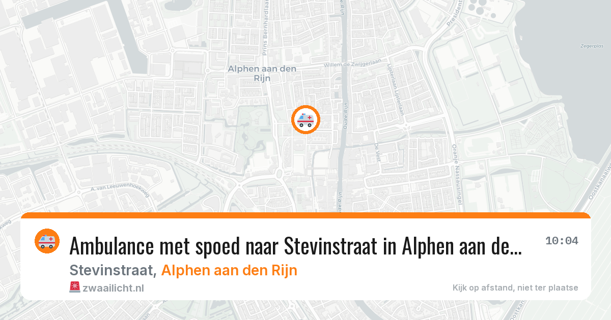 Ambulance met spoed naar Stevinstraat in Alphen aan den Rijn — 2 aug 2026