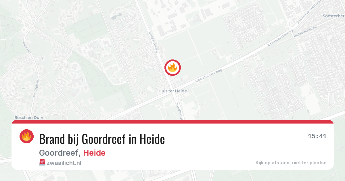 Brand bij Goordreef in Heide — 2 aug 2026