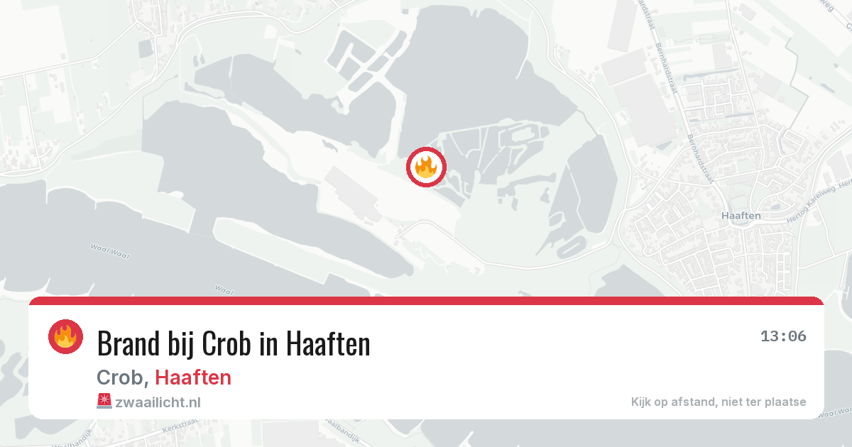 Brand bij Crob in Haaften — 4 aug 2026