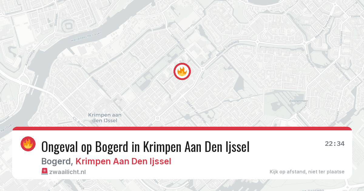 Ongeval op Bogerd in Krimpen Aan Den Ijssel — 4 jul 2026