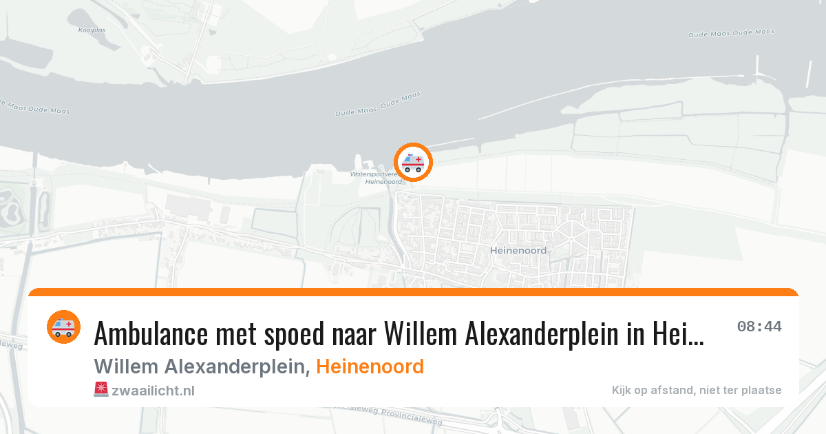 Ambulance met spoed naar Willem Alexanderplein in Heinenoord — 10 jul 2026