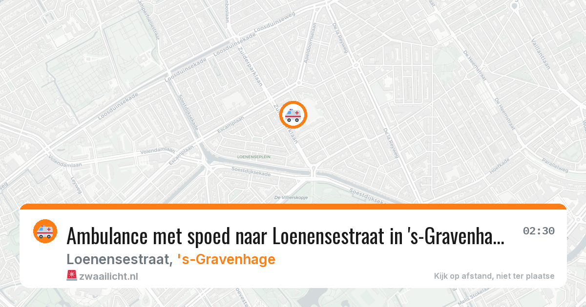 Ambulance met spoed naar Loenensestraat in 's-Gravenhage — 6 jul 2026