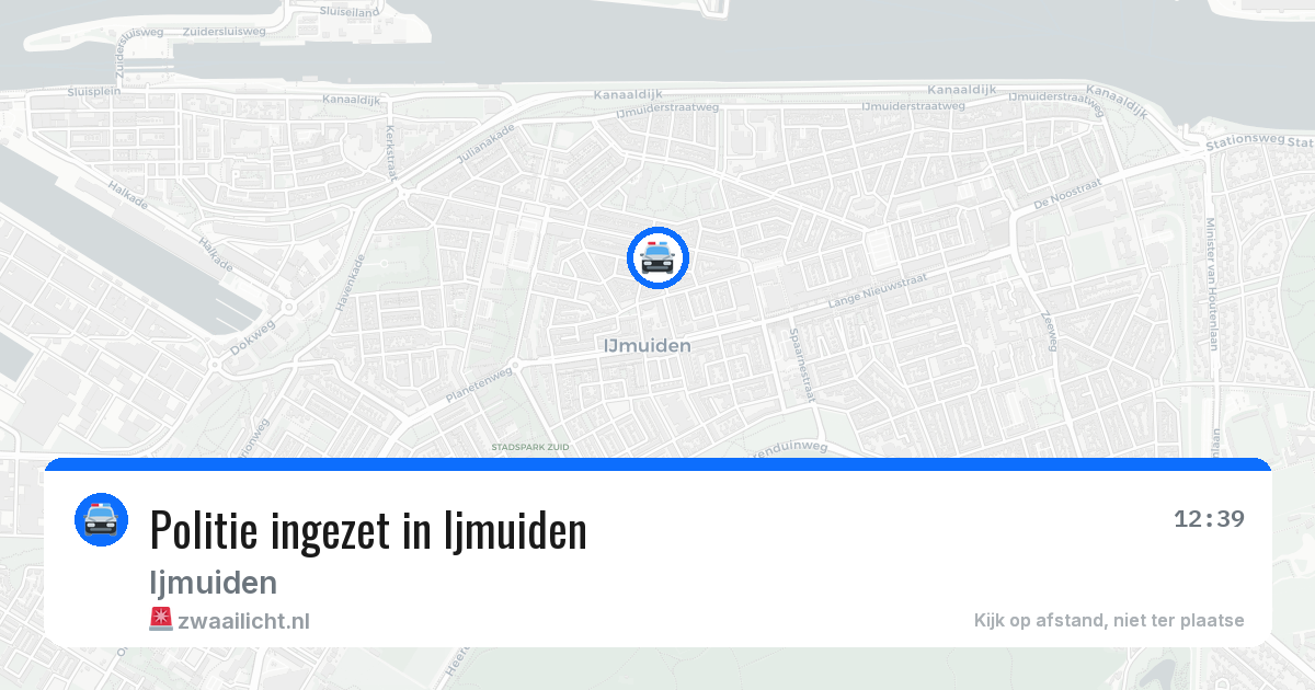 Politie ingezet in Ijmuiden — 7 jun 2026 | 🚨 Zwaailicht.nl