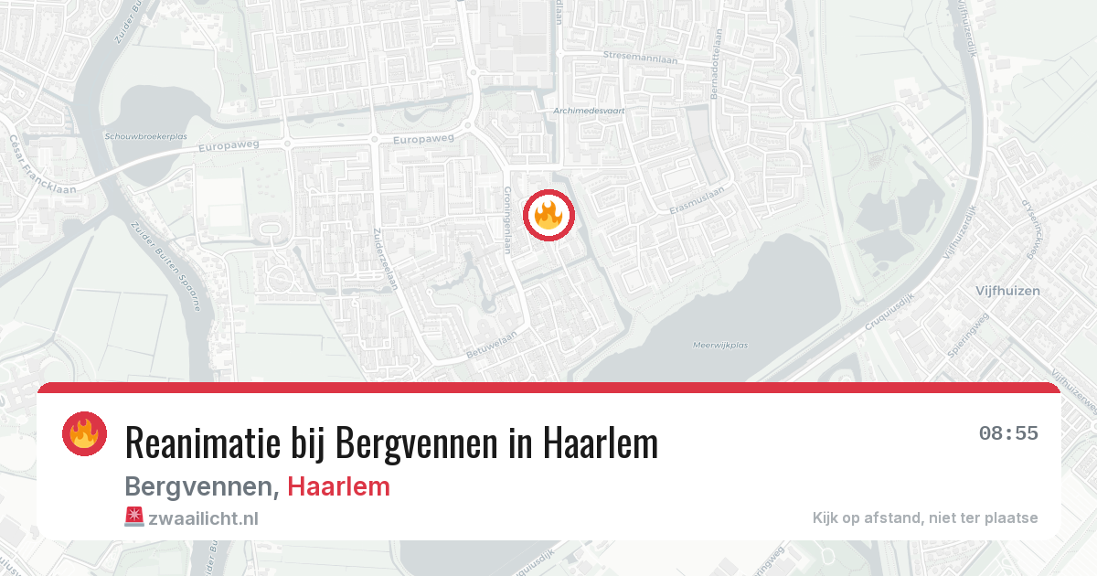 Reanimatie bij Bergvennen in Haarlem — 2 jul 2026
