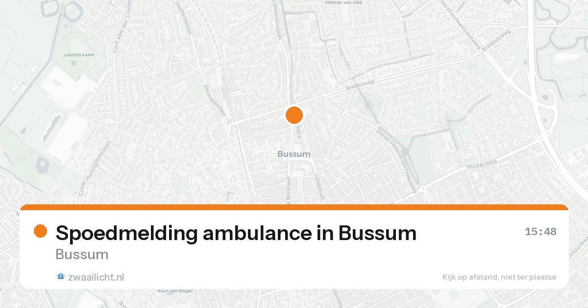 Spoedmelding ambulance in Bussum — 7 feb 2026