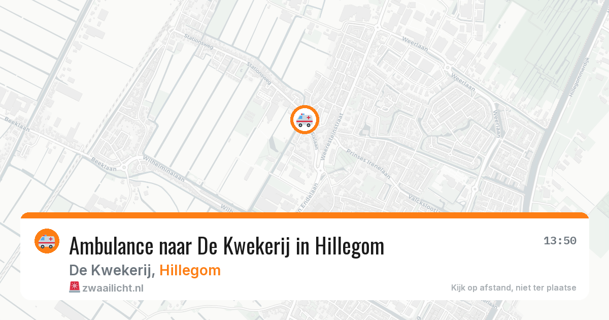 Ambulance naar De Kwekerij in Hillegom — 6 aug 2026