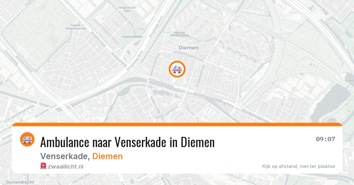 Ambulance naar Venserkade in Diemen — 4 jun 2026