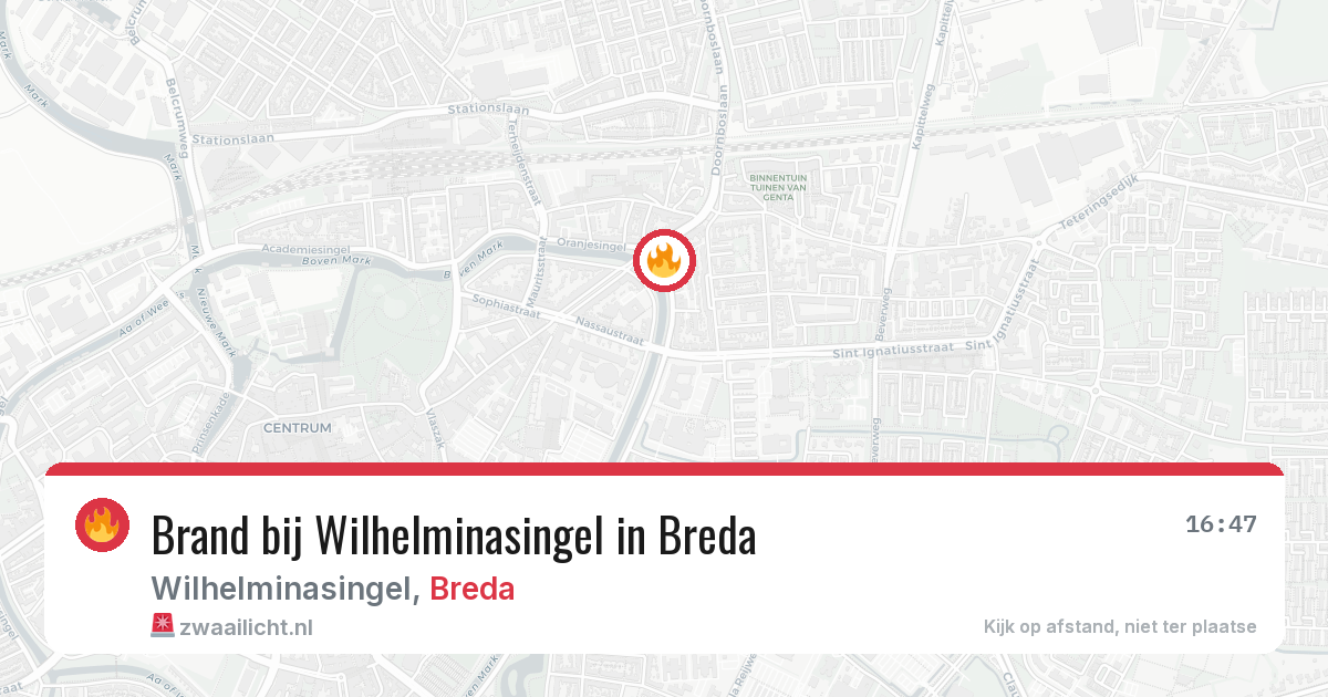 Brand bij Wilhelminasingel in Breda — 30 mrt 2026