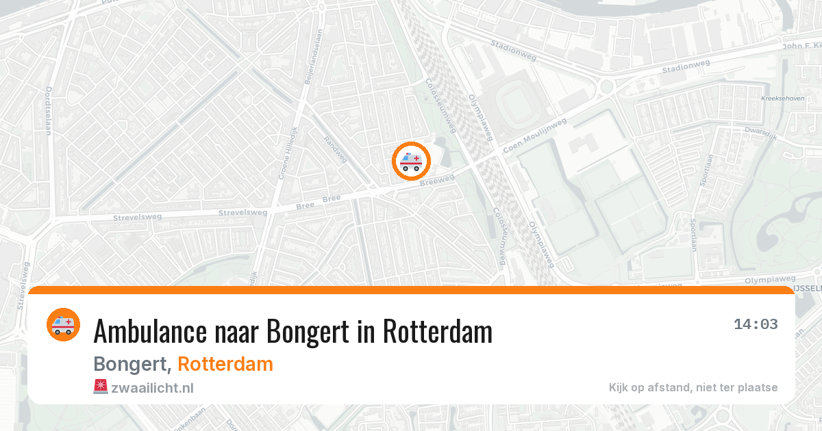Ambulance naar Bongert in Rotterdam — 20 jul 2026