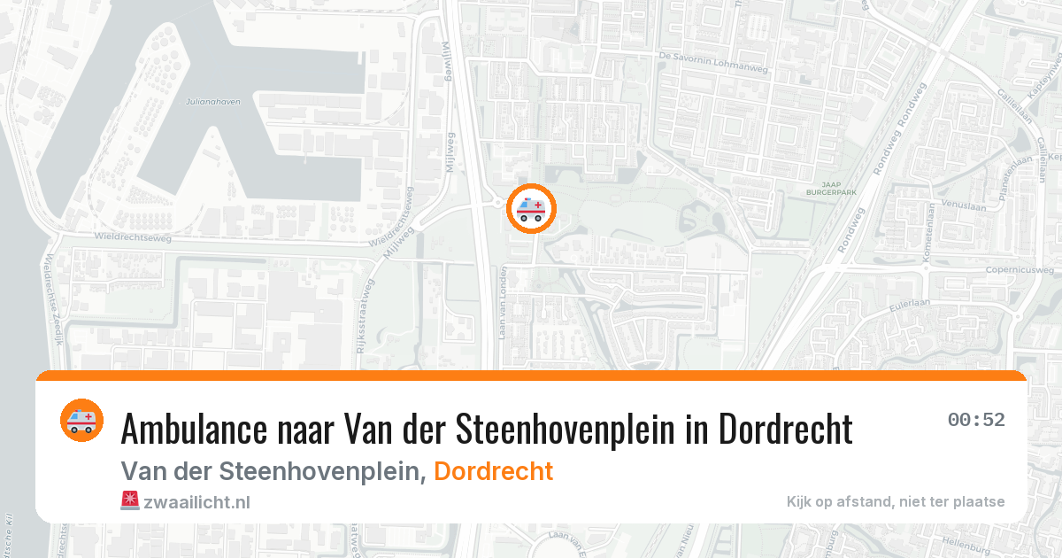 Ambulance naar Van der Steenhovenplein in Dordrecht — 5 jul 2026