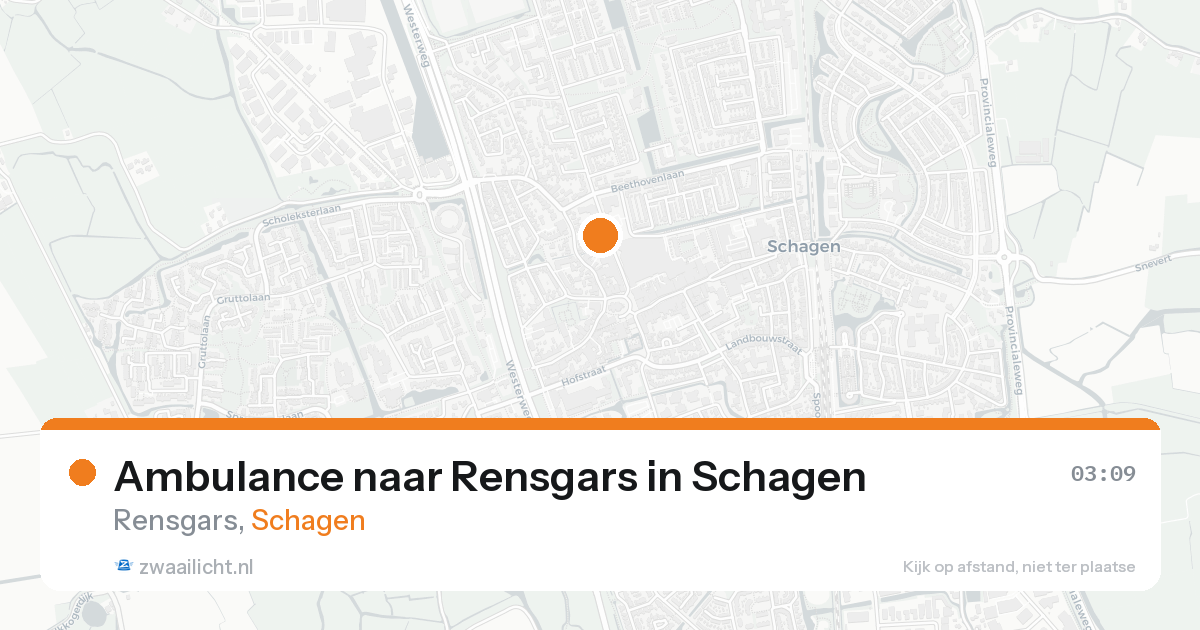 Ambulance naar Rensgars in Schagen — 22 aug 2026