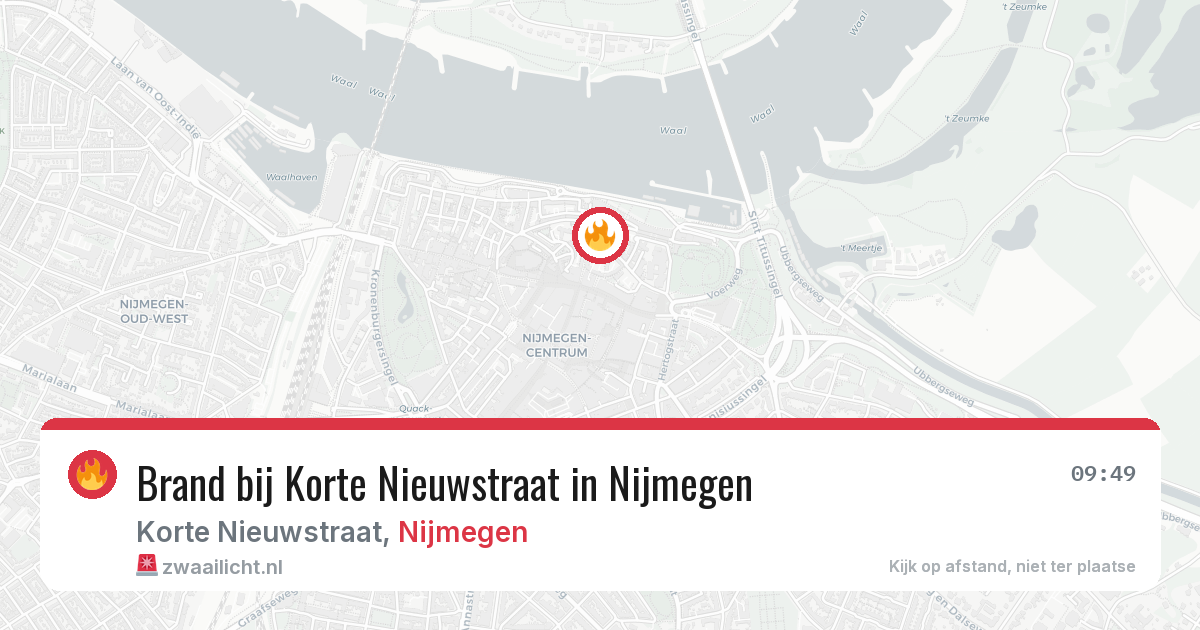 Brand bij Korte Nieuwstraat in Nijmegen — 20 jun 2026