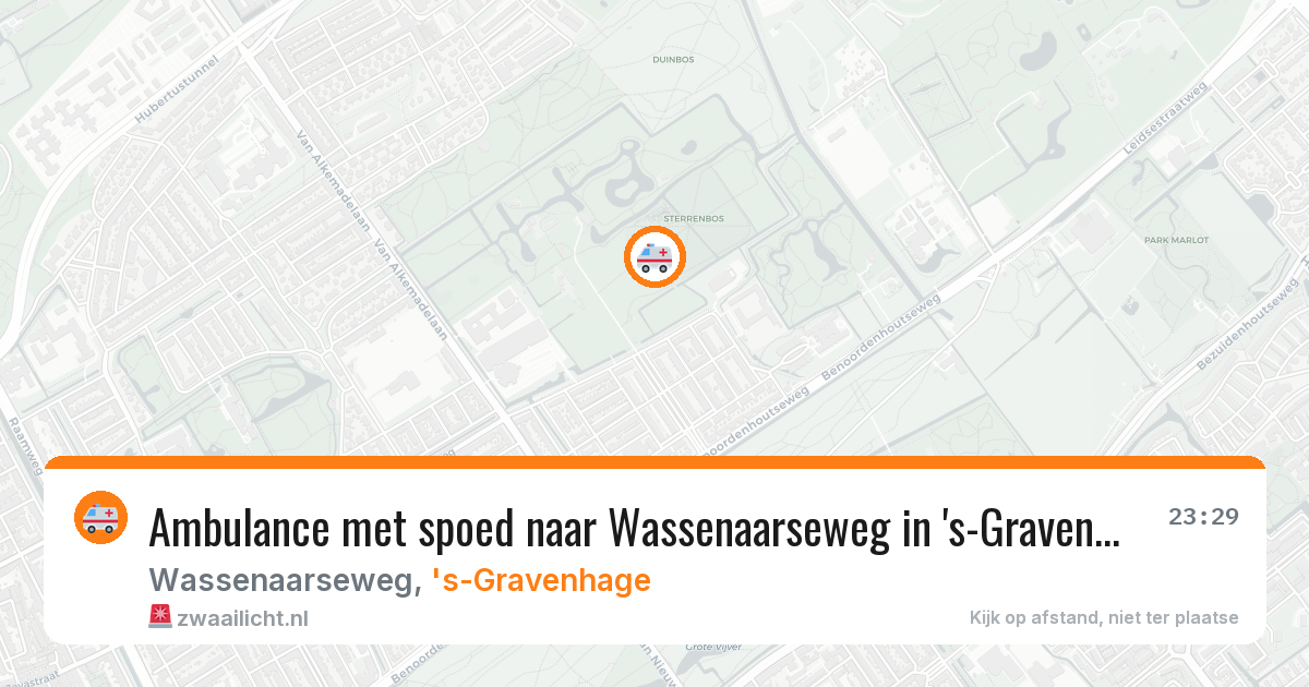Ambulance met spoed naar Wassenaarseweg in 's-Gravenhage — 31 jul 2026
