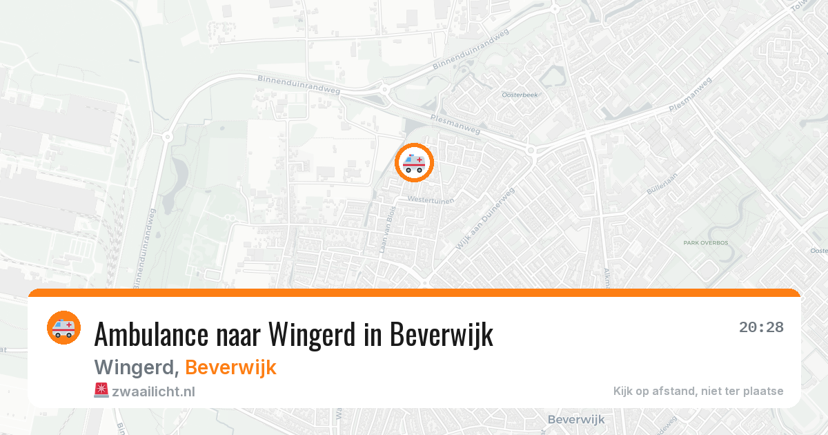 Ambulance naar Wingerd in Beverwijk — 1 jul 2026