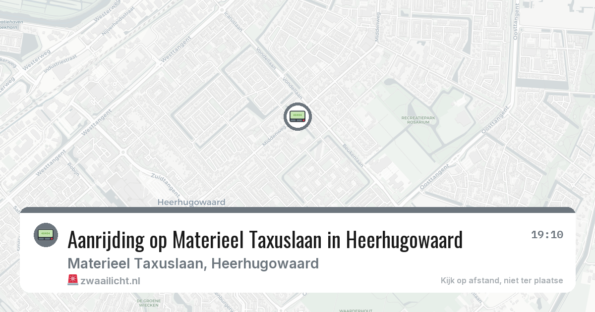 Aanrijding op Materieel Taxuslaan in Heerhugowaard — 4 feb 2026
