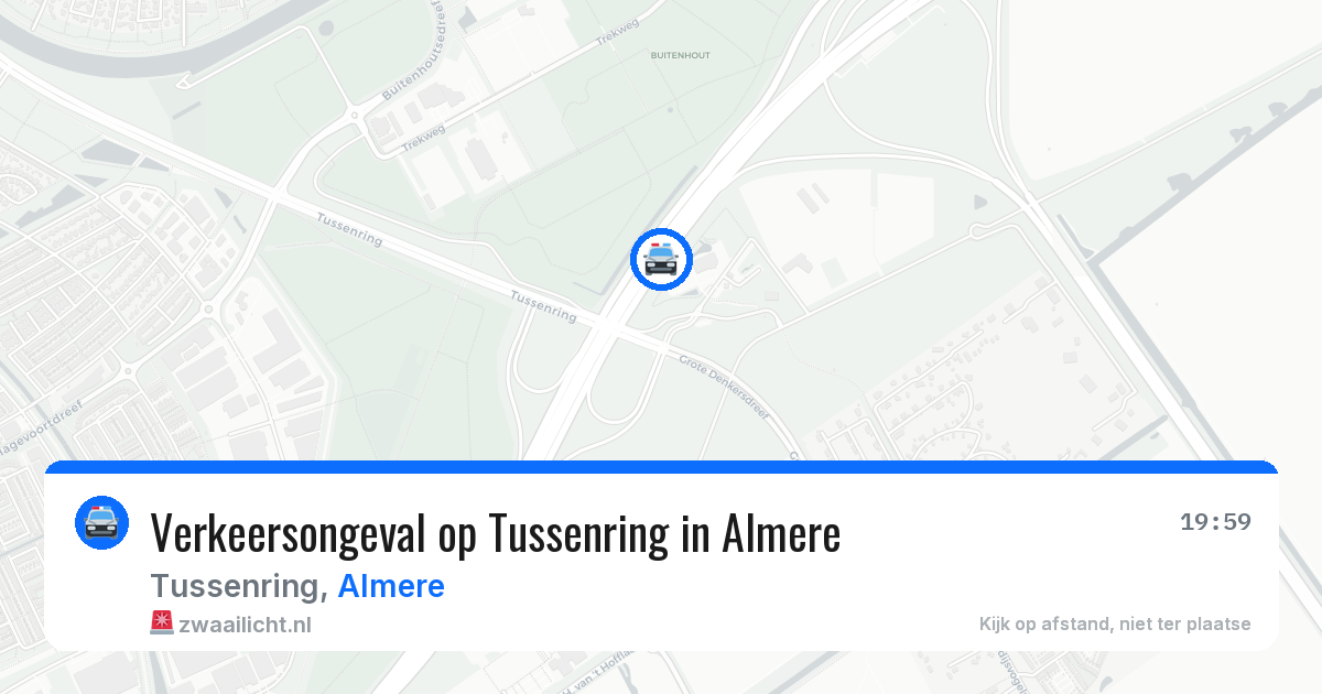 Verkeersongeval op Tussenring in Almere — 20 mei 2026