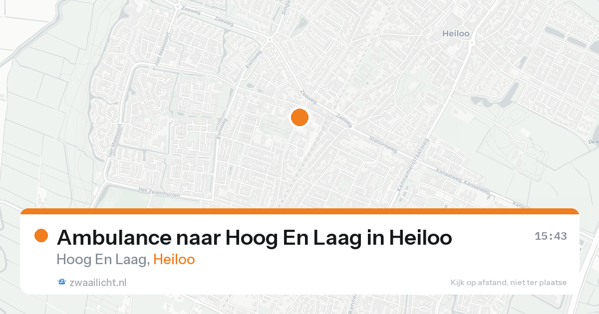 Ambulance naar Hoog En Laag in Heiloo — 18 mei 2026