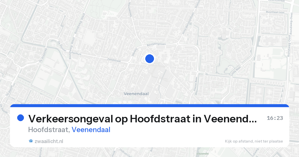 Verkeersongeval op Hoofdstraat in Veenendaal — 19 aug 2026
