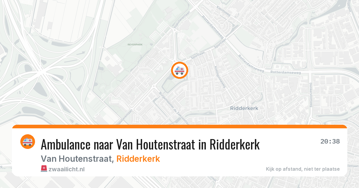Ambulance naar Van Houtenstraat in Ridderkerk — 26 mei 2026