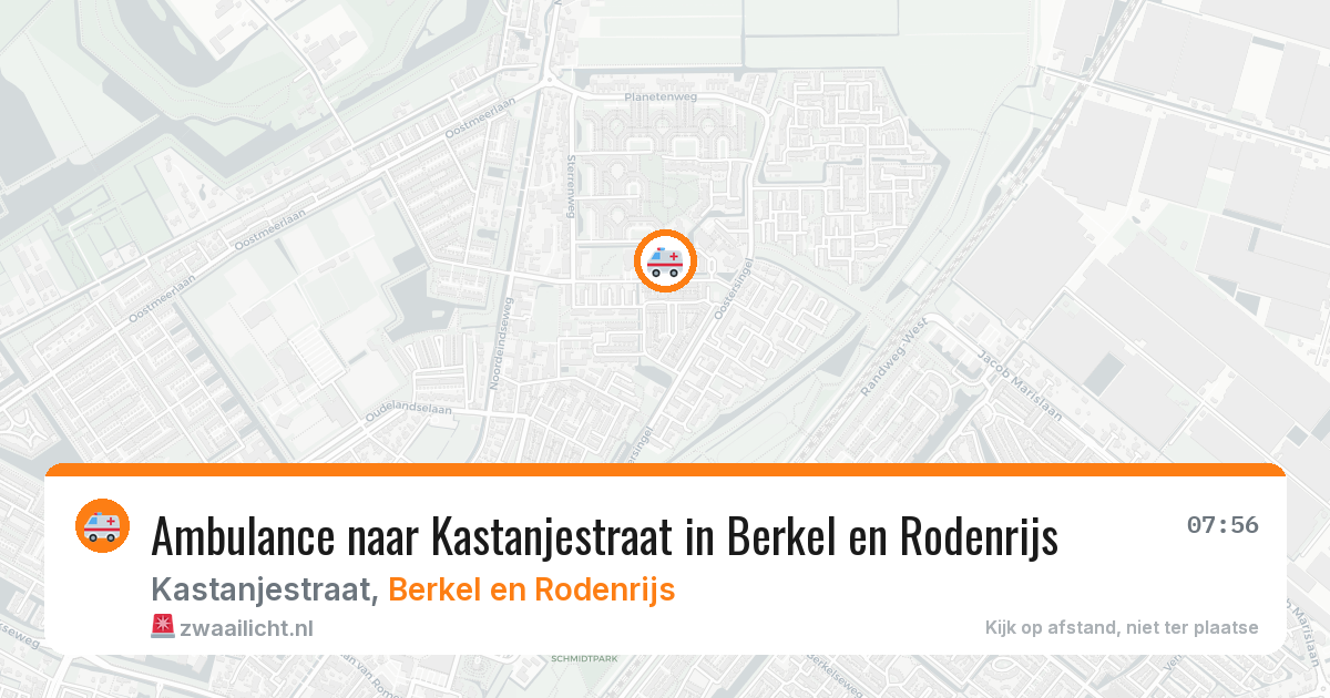 Ambulance naar Kastanjestraat in Berkel en Rodenrijs — 11 jun 2026