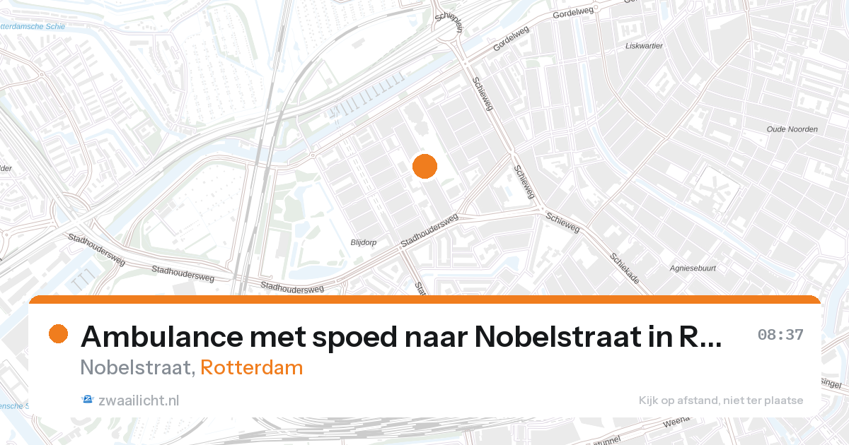 Ambulance met spoed naar Nobelstraat in Rotterdam — 20 jul 2026