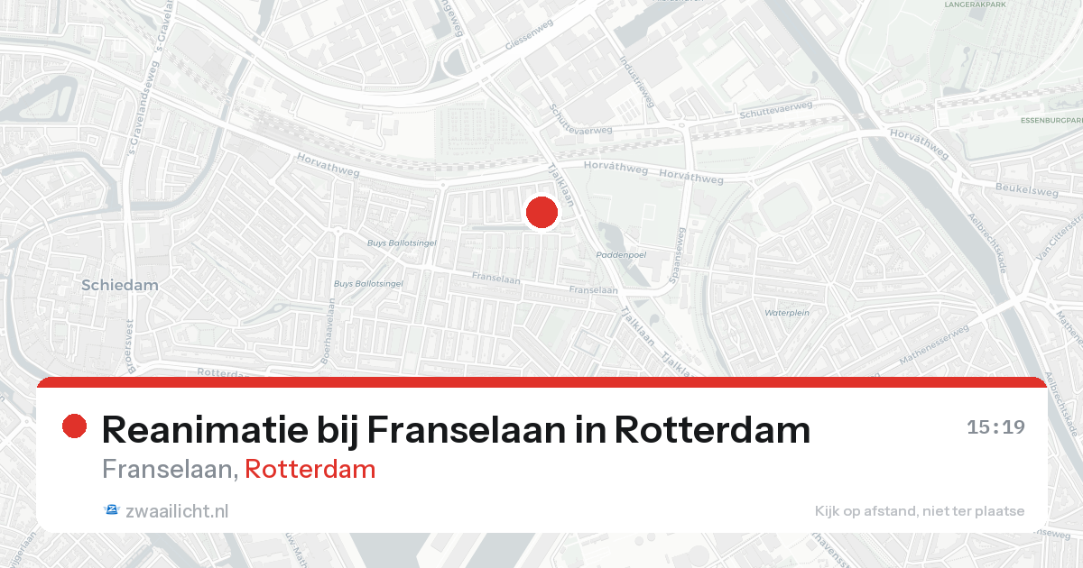 Reanimatie bij Franselaan in Rotterdam — 25 aug 2026