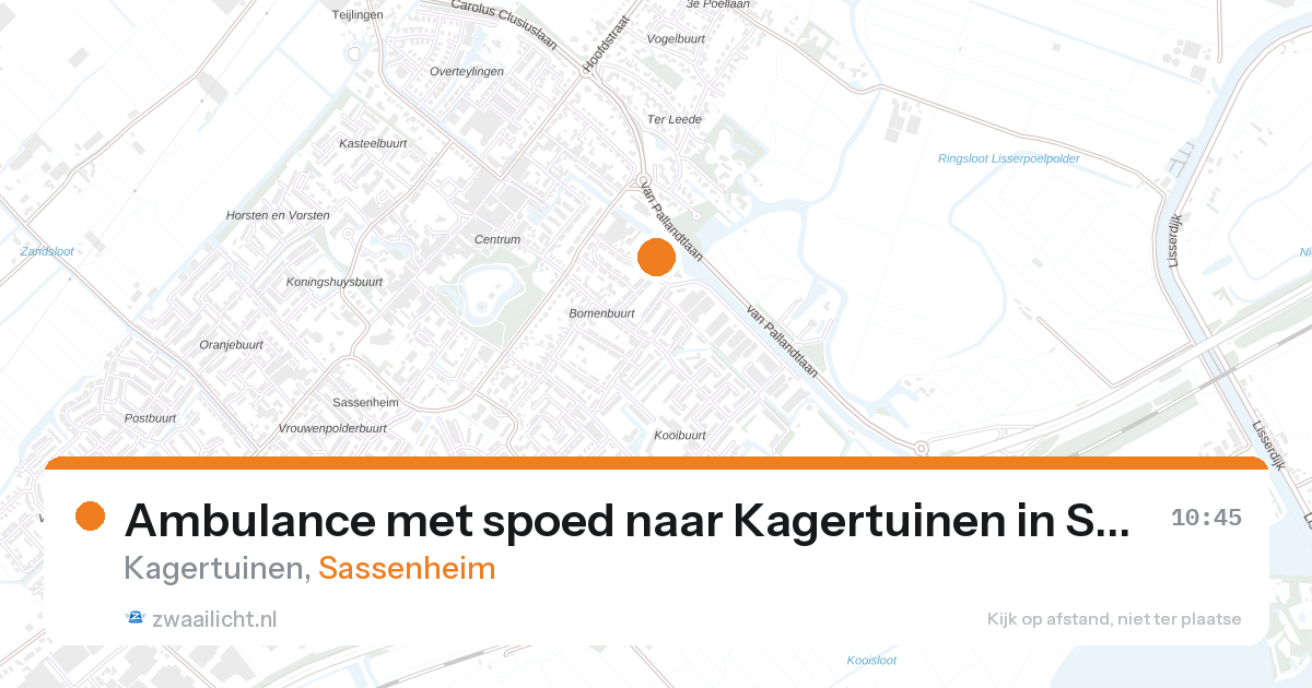 Ambulance met spoed naar Kagertuinen in Sassenheim — 10 mei 2026