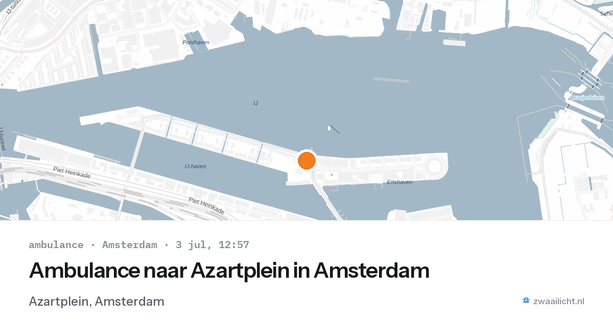 Ambulance naar Azartplein in Amsterdam — 3 jul 2026