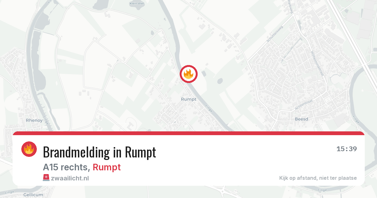 Brandmelding in Rumpt — 1 jul 2026