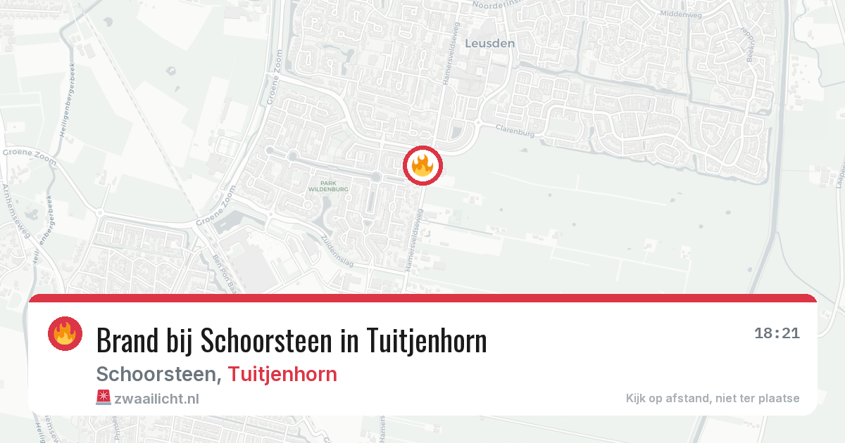 Brand bij Schoorsteen in Tuitjenhorn — 19 jan 2026