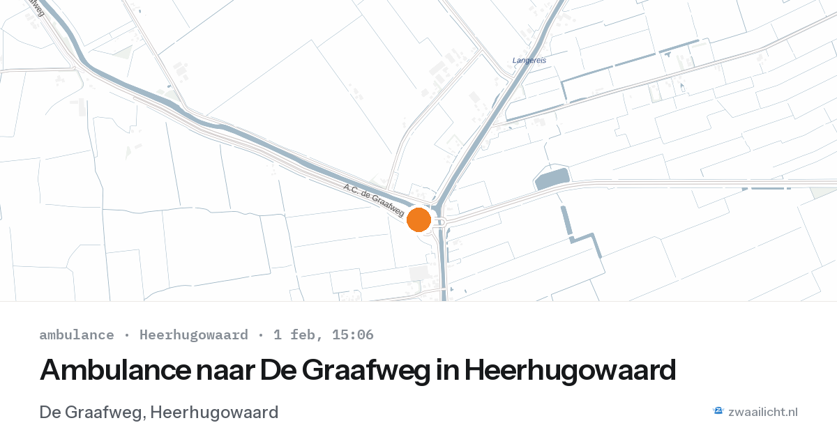 Ambulance naar De Graafweg in Heerhugowaard — 1 feb 2026