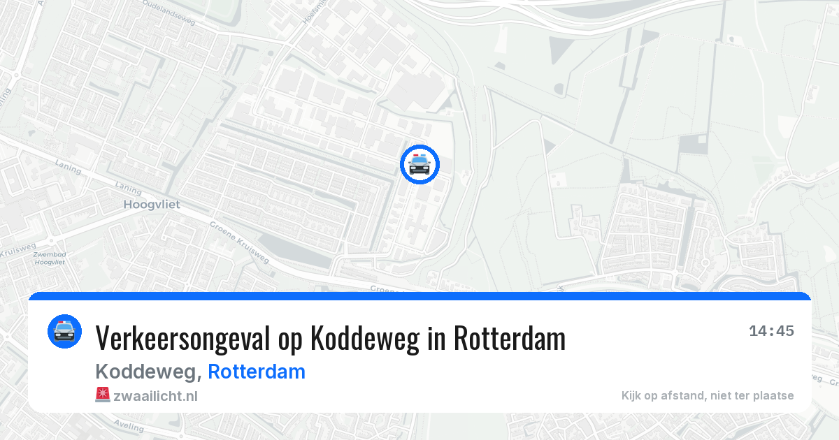 Verkeersongeval op Koddeweg in Rotterdam — 20 apr 2026
