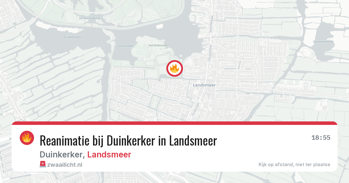 Reanimatie bij Duinkerker in Landsmeer — 23 jul 2026