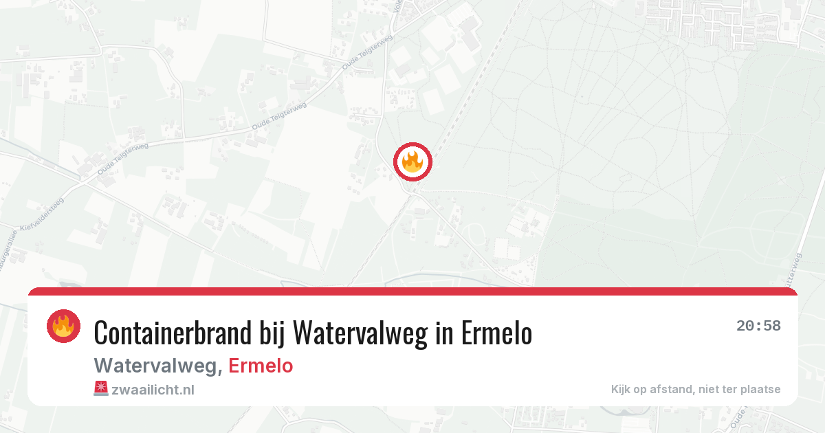 Containerbrand bij Watervalweg in Ermelo — 6 apr 2026