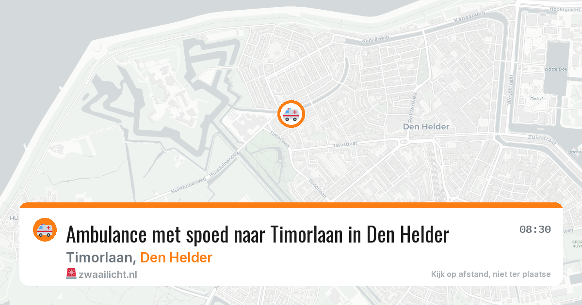 Ambulance met spoed naar Timorlaan in Den Helder — 8 apr 2026