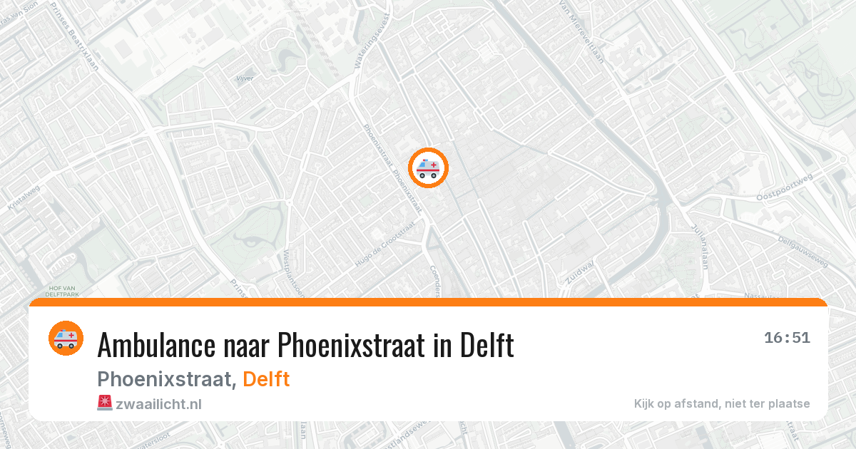 Ambulance naar Phoenixstraat in Delft — 19 mei 2026