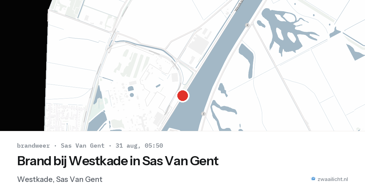 Brand bij Westkade in Sas Van Gent — 31 aug 2026