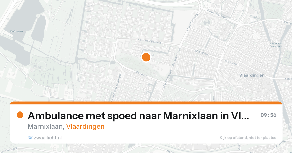 Ambulance met spoed naar Marnixlaan in Vlaardingen — 15 aug 2026
